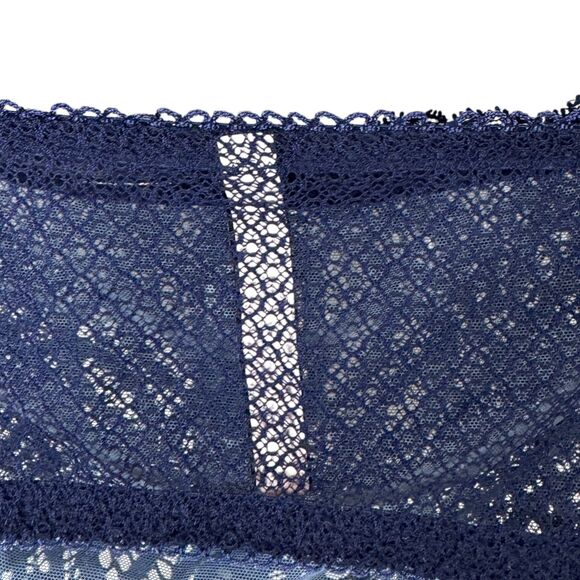 Victoria Secret Navy Blue Dream Angels strapless Bralette Lace Size Large - Picture 8 of 10